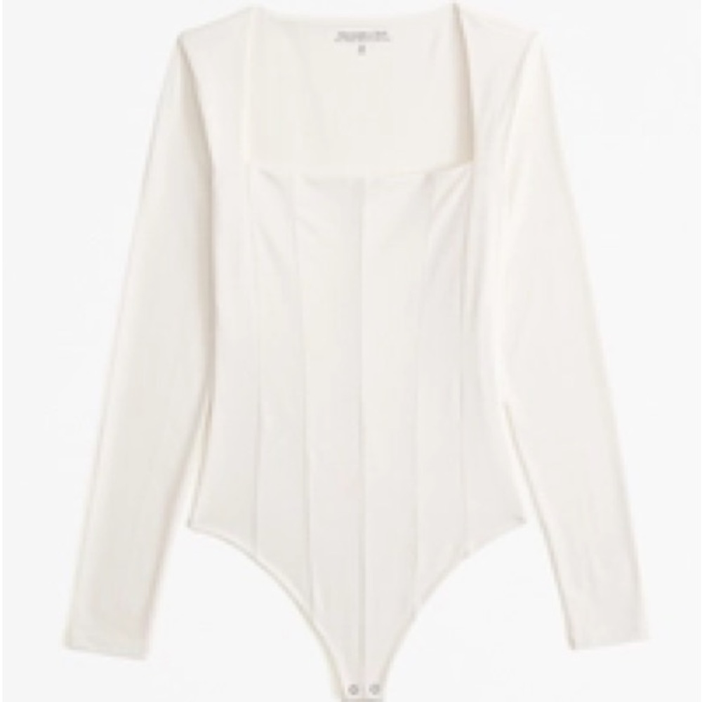 Abercrombie & Fitch Cream Long Sleeve Bodysuit-Women’s XS-Never Been Worn NEW
